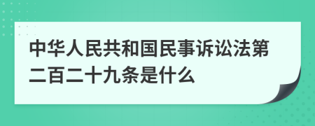 中华人民共和国民事诉讼法第二百二十九条是什么