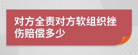 对方全责对方软组织挫伤赔偿多少