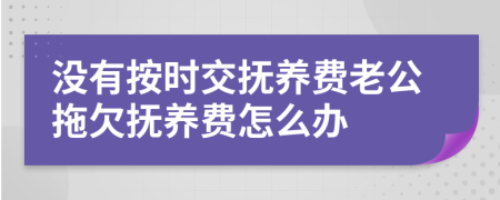 没有按时交抚养费老公拖欠抚养费怎么办