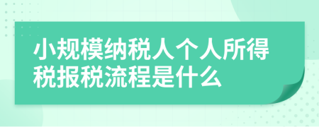 小规模纳税人个人所得税报税流程是什么