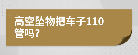 高空坠物把车子110管吗?