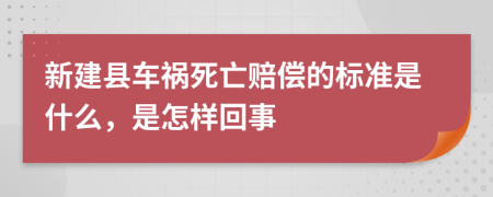 新建县车祸死亡赔偿的标准是什么，是怎样回事