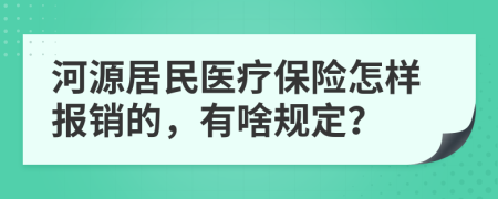 河源居民医疗保险怎样报销的，有啥规定？