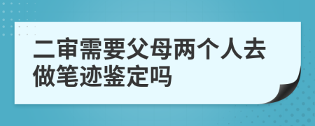 二审需要父母两个人去做笔迹鉴定吗