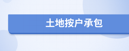 土地按户承包