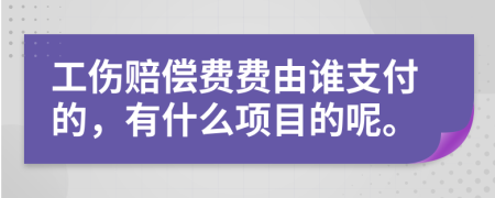 工伤赔偿费费由谁支付的，有什么项目的呢。