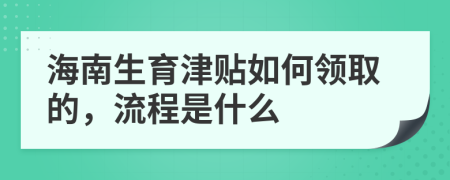 海南生育津贴如何领取的，流程是什么