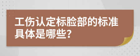 工伤认定标脸部的标准具体是哪些？