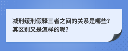 减刑缓刑假释三者之间的关系是哪些？其区别又是怎样的呢？