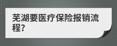 芜湖要医疗保险报销流程？