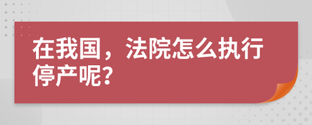 在我国，法院怎么执行停产呢？