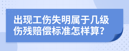 出现工伤失明属于几级伤残赔偿标准怎样算？