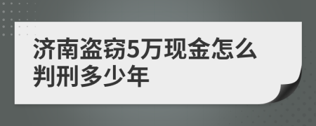 济南盗窃5万现金怎么判刑多少年