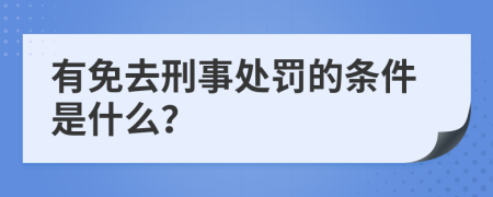 有免去刑事处罚的条件是什么？