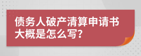 债务人破产清算申请书大概是怎么写？