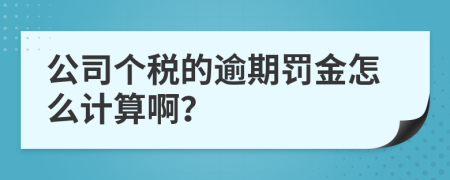 公司个税的逾期罚金怎么计算啊？