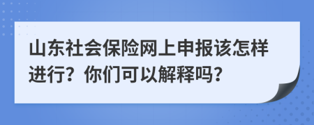 山东社会保险网上申报该怎样进行？你们可以解释吗？