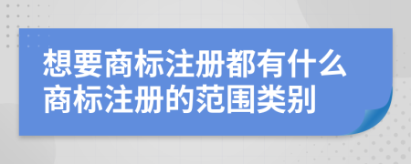 想要商标注册都有什么商标注册的范围类别