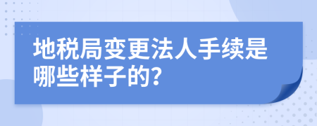 地税局变更法人手续是哪些样子的？