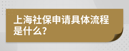 上海社保申请具体流程是什么？