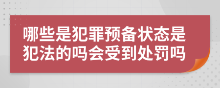 哪些是犯罪预备状态是犯法的吗会受到处罚吗