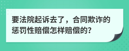 要法院起诉去了，合同欺诈的惩罚性赔偿怎样赔偿的？