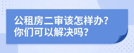 公租房二审该怎样办？你们可以解决吗？