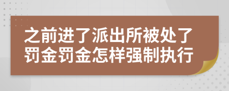 之前进了派出所被处了罚金罚金怎样强制执行