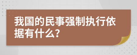 我国的民事强制执行依据有什么？