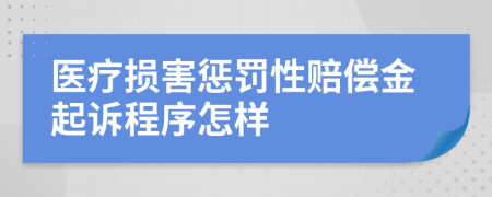 医疗损害惩罚性赔偿金起诉程序怎样