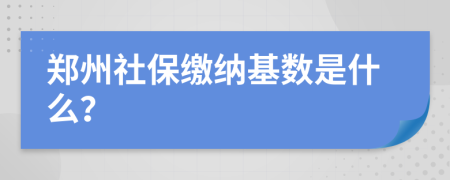 郑州社保缴纳基数是什么？