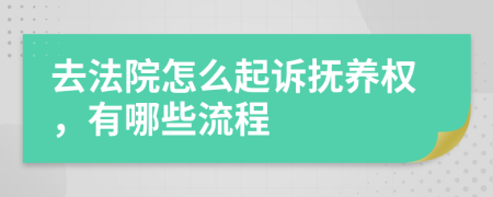 去法院怎么起诉抚养权，有哪些流程