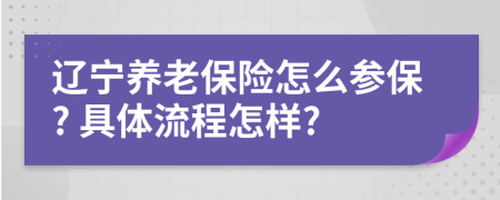 辽宁养老保险怎么参保? 具体流程怎样?