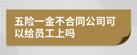 五险一金不合同公司可以给员工上吗