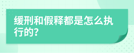 缓刑和假释都是怎么执行的？