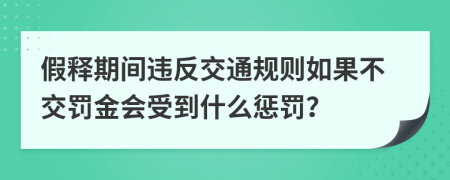 假释期间违反交通规则如果不交罚金会受到什么惩罚？