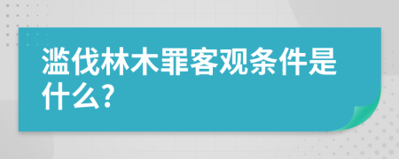 滥伐林木罪客观条件是什么?