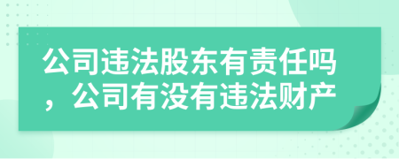 公司违法股东有责任吗，公司有没有违法财产