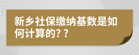 新乡社保缴纳基数是如何计算的? ?