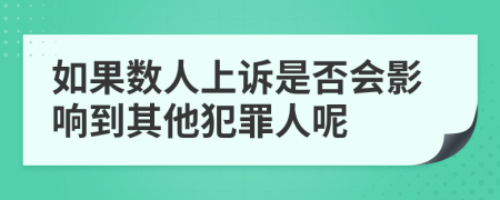 如果数人上诉是否会影响到其他犯罪人呢