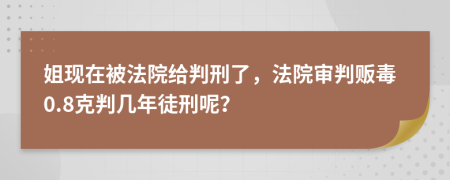 姐现在被法院给判刑了，法院审判贩毒0.8克判几年徒刑呢？