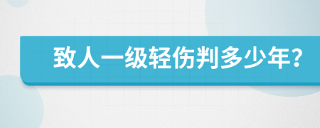 致人一级轻伤判多少年？