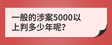 一般的涉案5000以上判多少年呢？