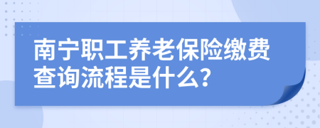 南宁职工养老保险缴费查询流程是什么？