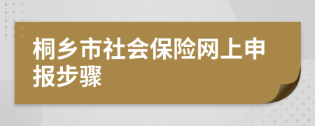 桐乡市社会保险网上申报步骤