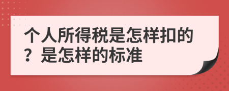 个人所得税是怎样扣的？是怎样的标准