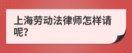 上海劳动法律师怎样请呢？
