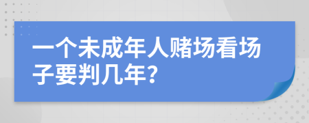 一个未成年人赌场看场子要判几年？