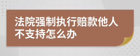 法院强制执行赔款他人不支持怎么办