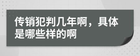 传销犯判几年啊，具体是哪些样的啊